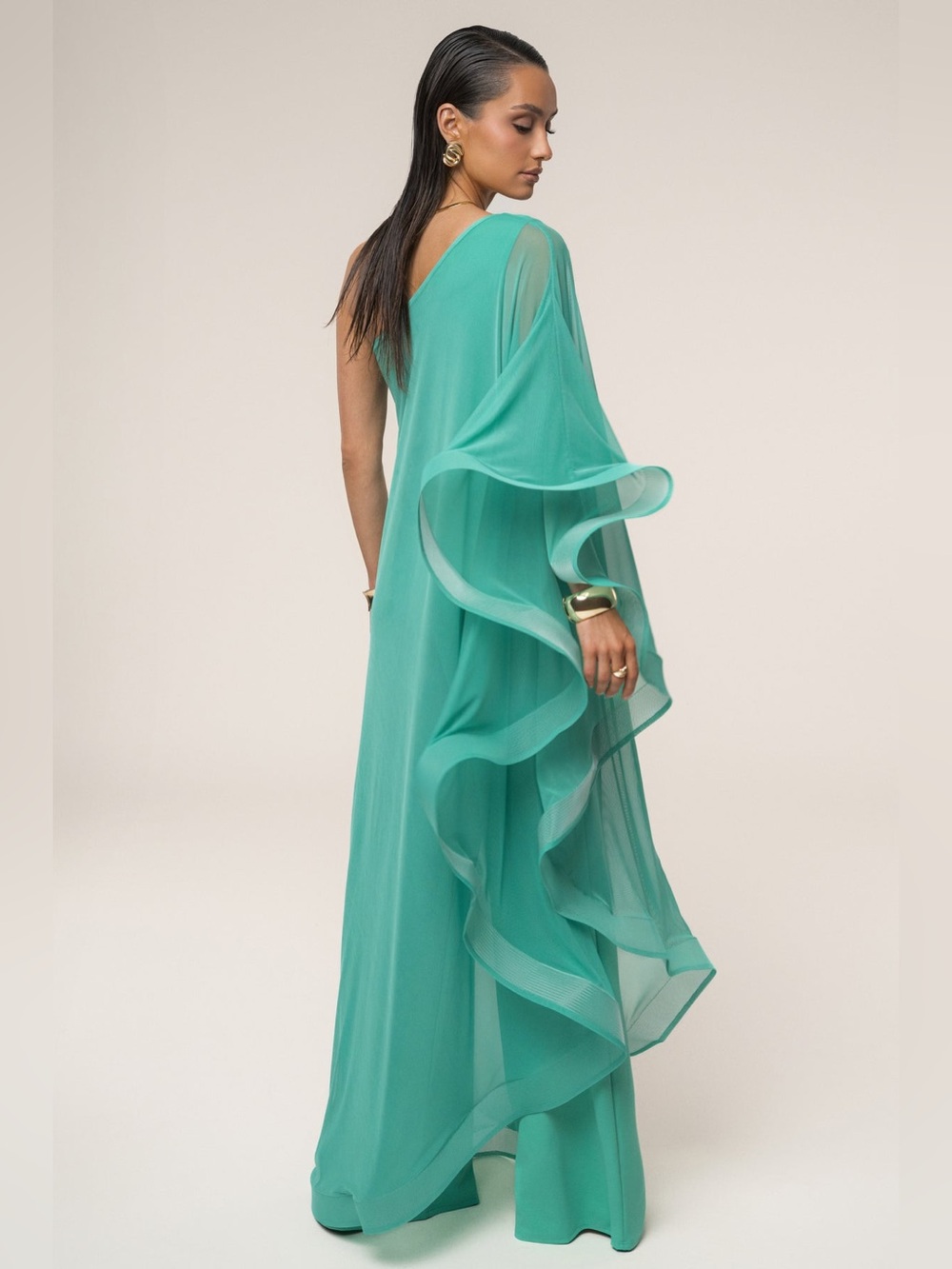 JLUXLABEL Green New Waves Jumpsuit